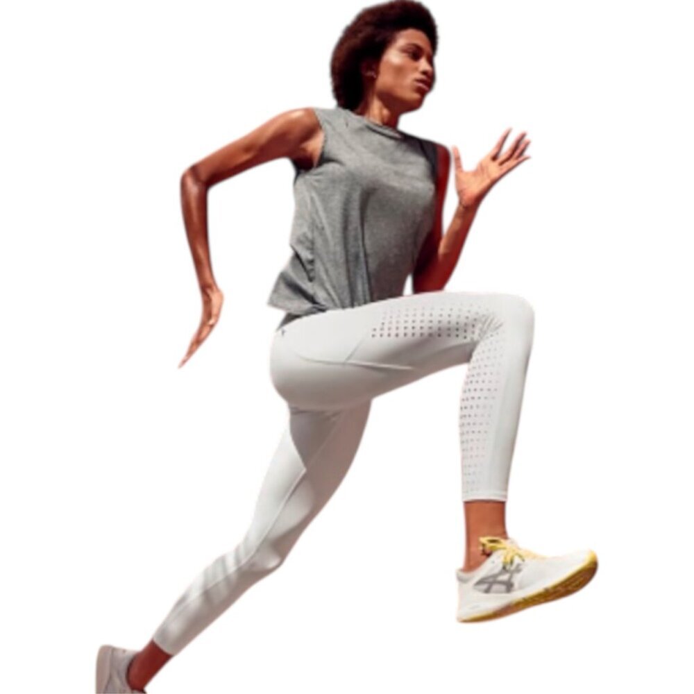 Athleta Contender Laser Cut 7/8 Yoga Leggings Size Medium #445901